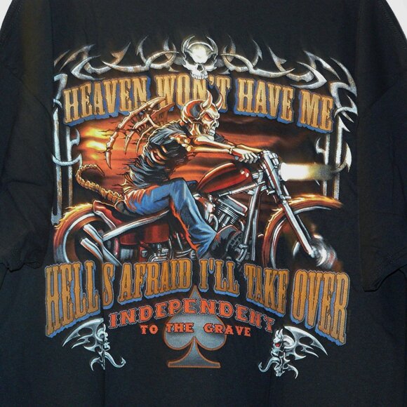 Heaven & Hell Black T-Shirt Sizes M, XL, 2XL - Picture 4 of 6
